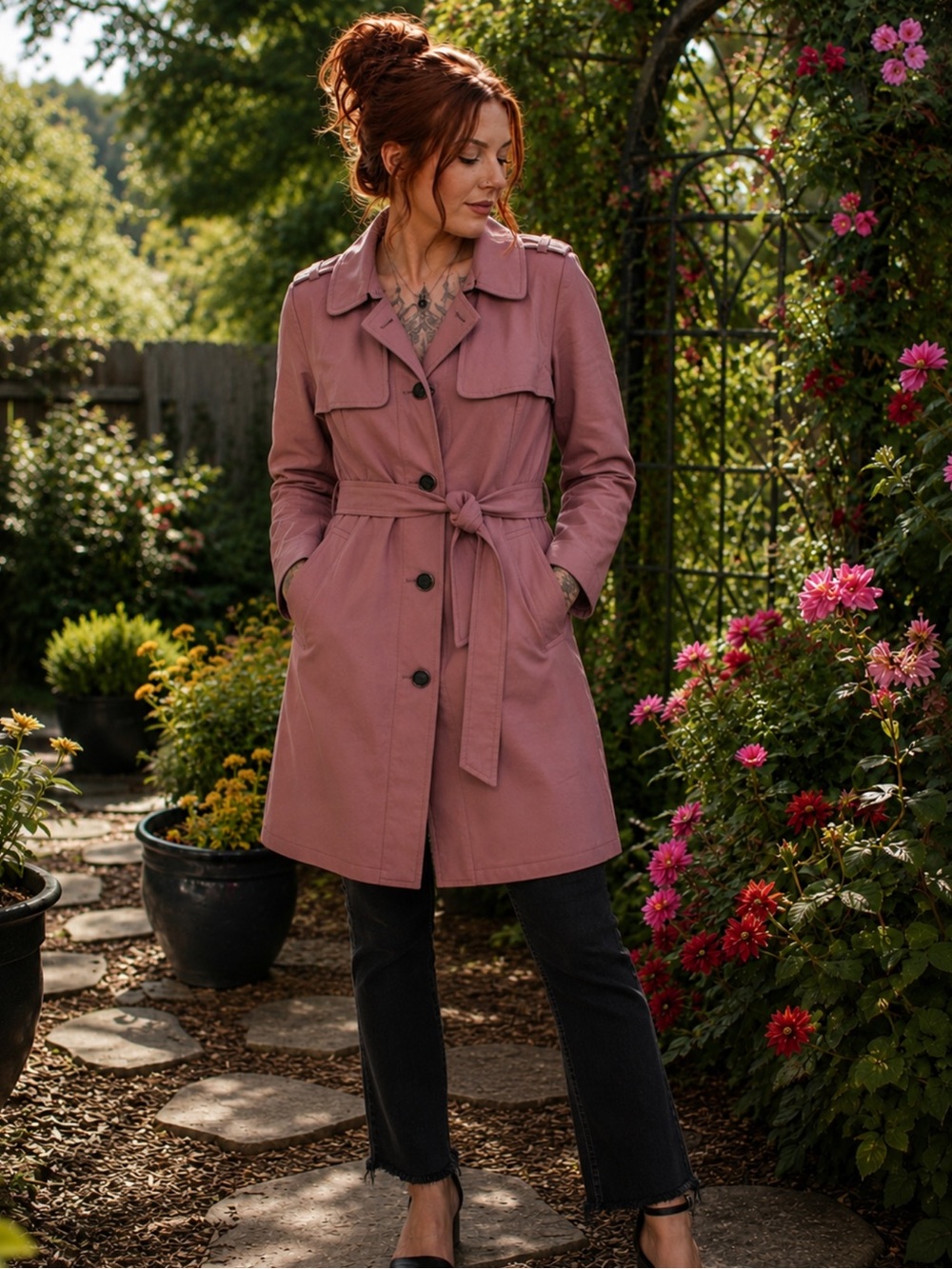 Kate Spade Mauve Trench Coat